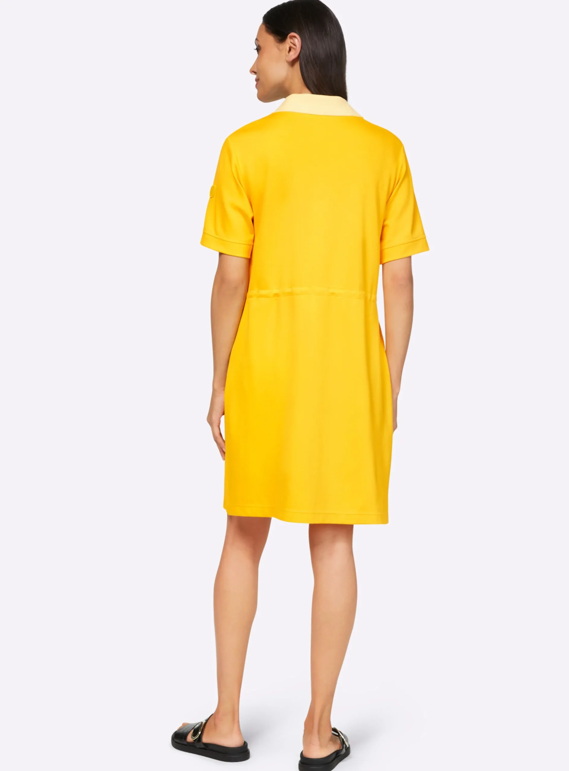 Strandkleider|Kleider|heine Jerseykleid mit Polokragen sonnengelb