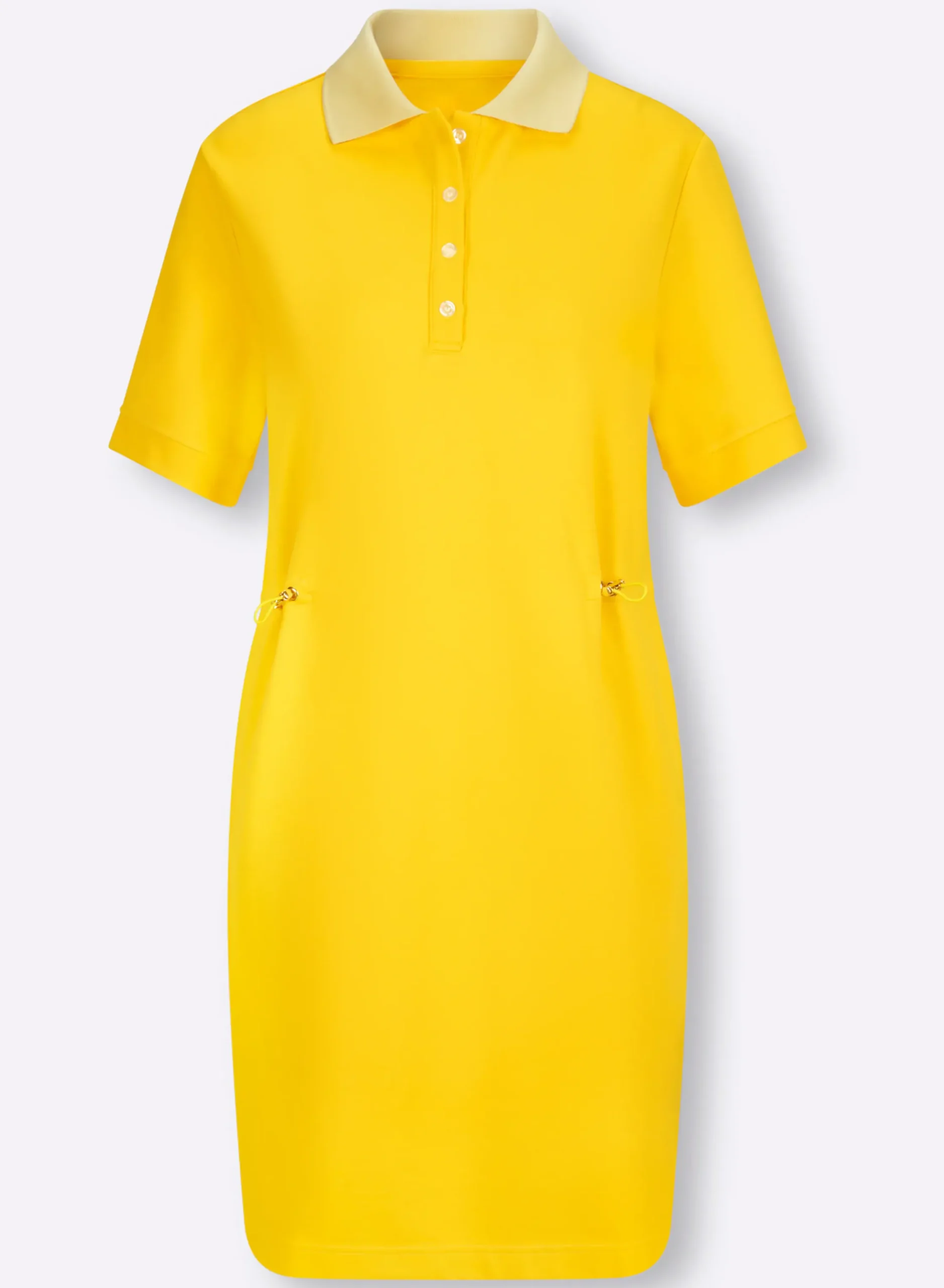 Strandkleider|Kleider|heine Jerseykleid mit Polokragen sonnengelb