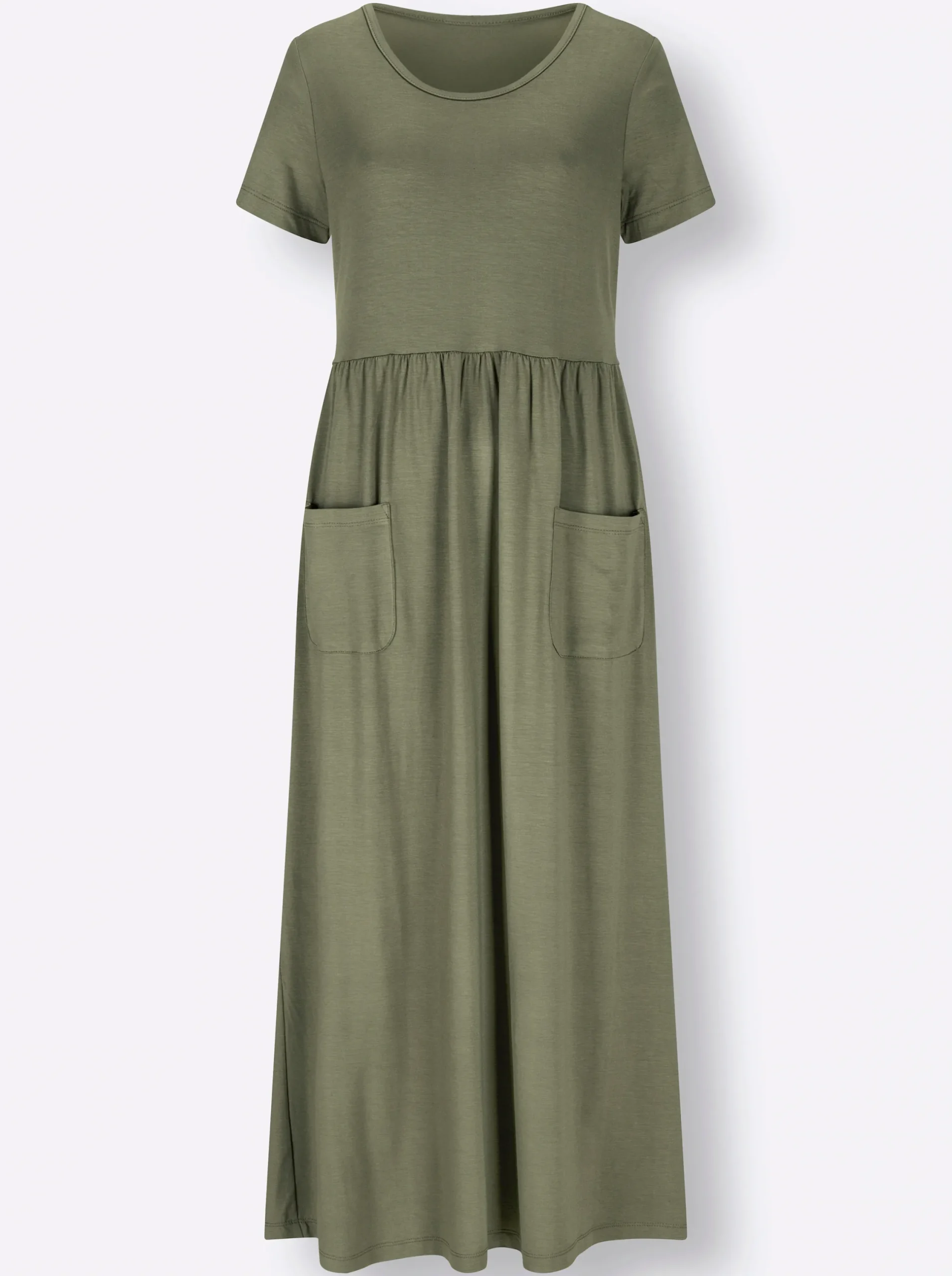 Kleider| Jerseykleid mit Taschen khaki