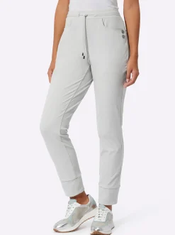 Hosen| Jogg Pants in geschmeidiger Qualität hellgrau