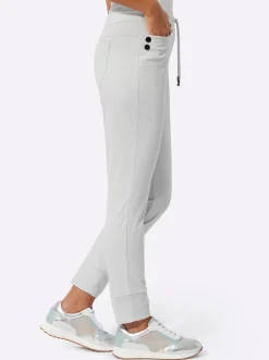 Hosen| Jogg Pants in geschmeidiger Qualität hellgrau