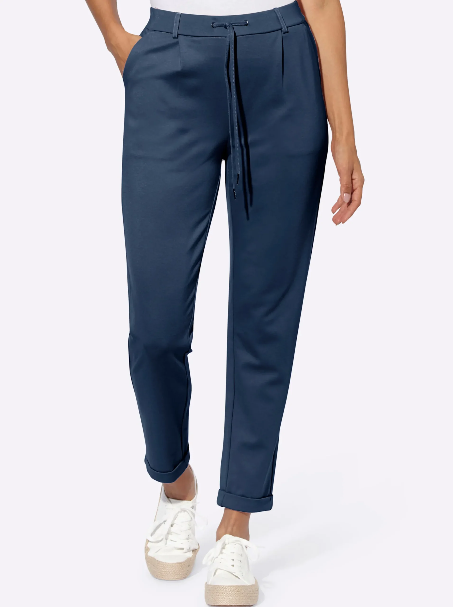 Hosen| Jogg Pants in Interlock-Qualität dunkelblau