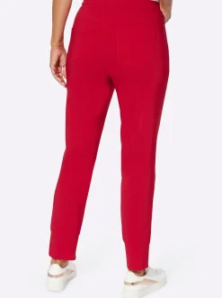 Hosen| Jogg Pants mit Passformsattel hinten rot