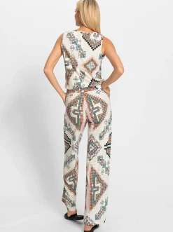 Overalls|heine Jumpsuit champagner-salbei-bedruckt