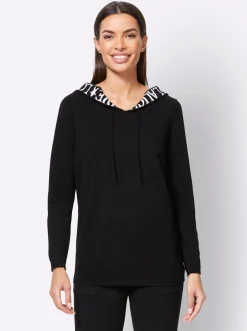 Pullover|heine Kapuzenpullover schwarz