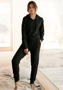 Pullover|LASCANA Kapuzenpullover schwarz