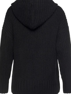 Pullover|LASCANA Kapuzenpullover schwarz