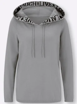 Pullover|heine Kapuzenpullover steingrau-meliert