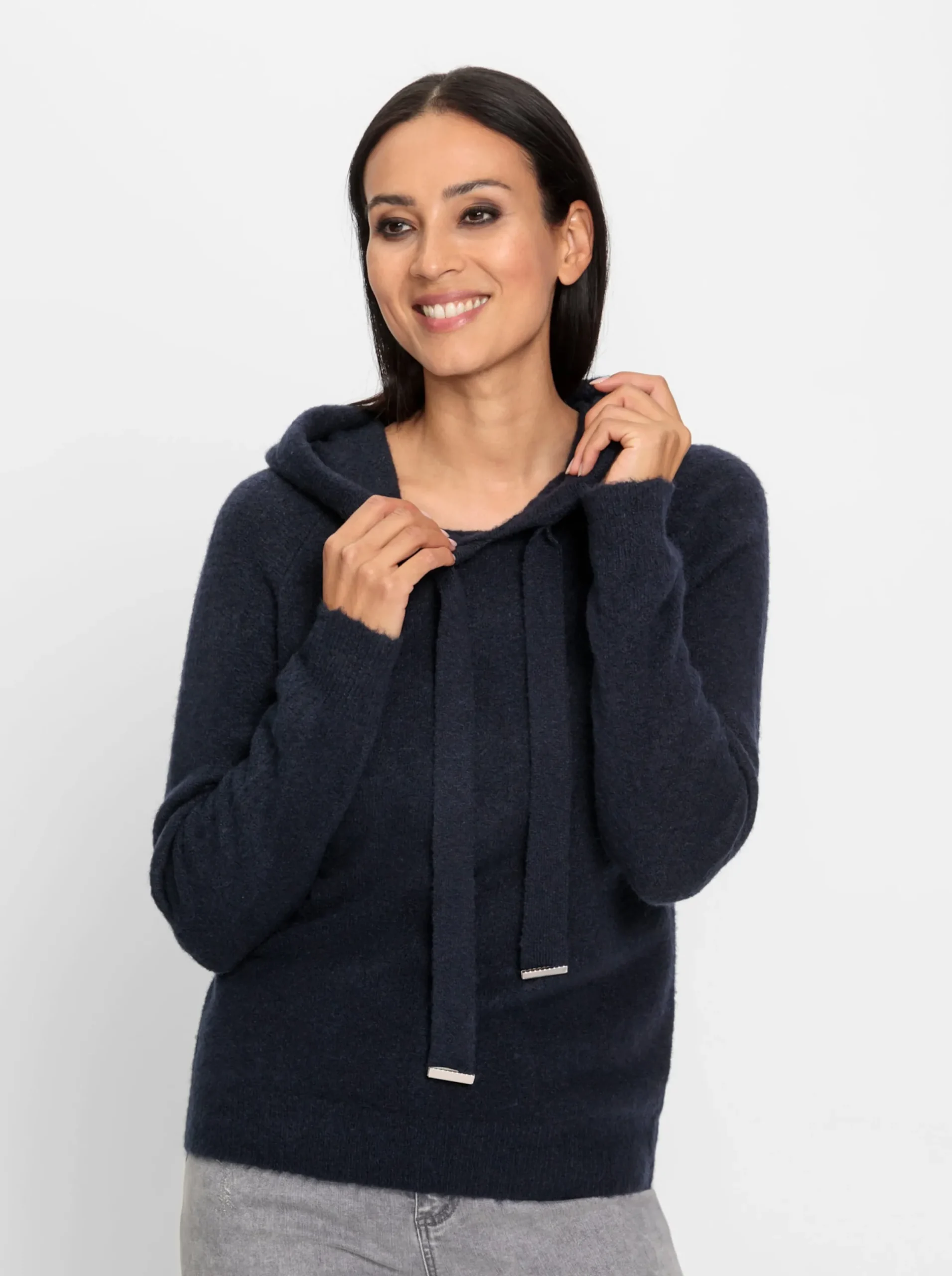 Pullover|heine Kapuzenpullover in Flausch-Qualität marine