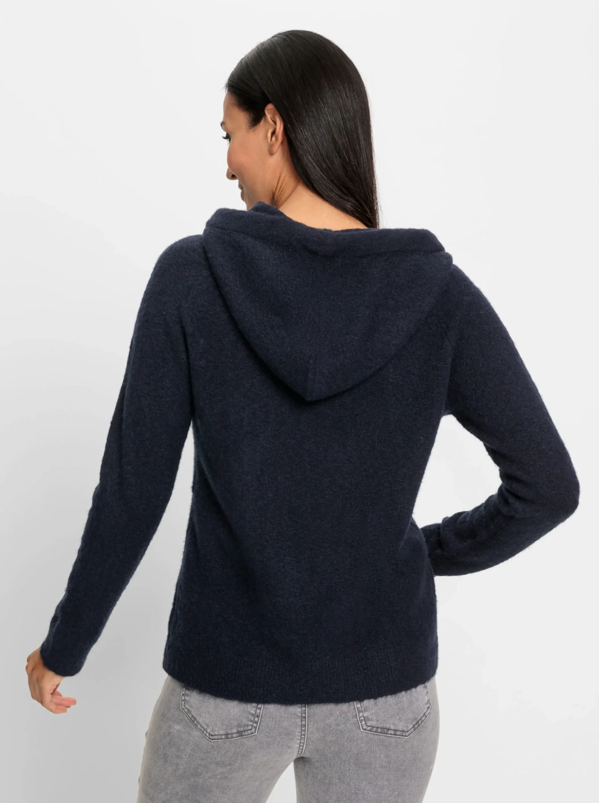 Pullover|heine Kapuzenpullover in Flausch-Qualität marine