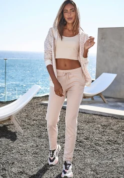 Shirts|LASCANA Kapuzensweatjacke beige-nougat