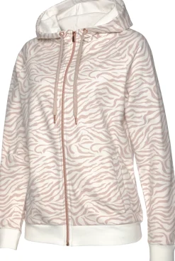 Shirts|LASCANA Kapuzensweatjacke beige-nougat