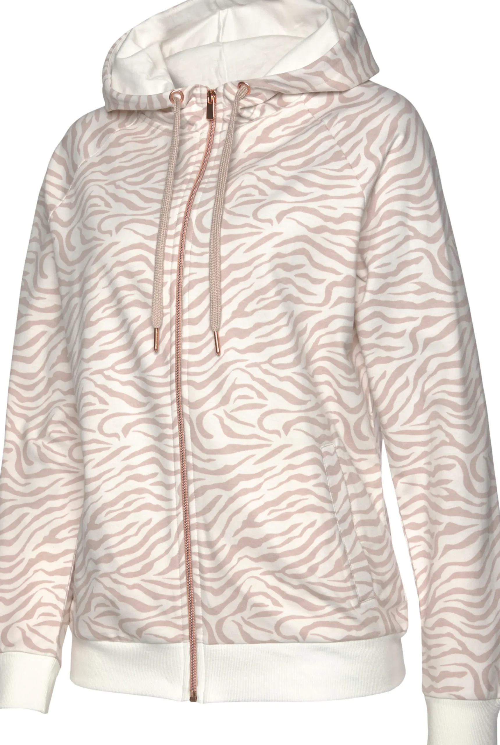 Shirts|LASCANA Kapuzensweatjacke beige-nougat