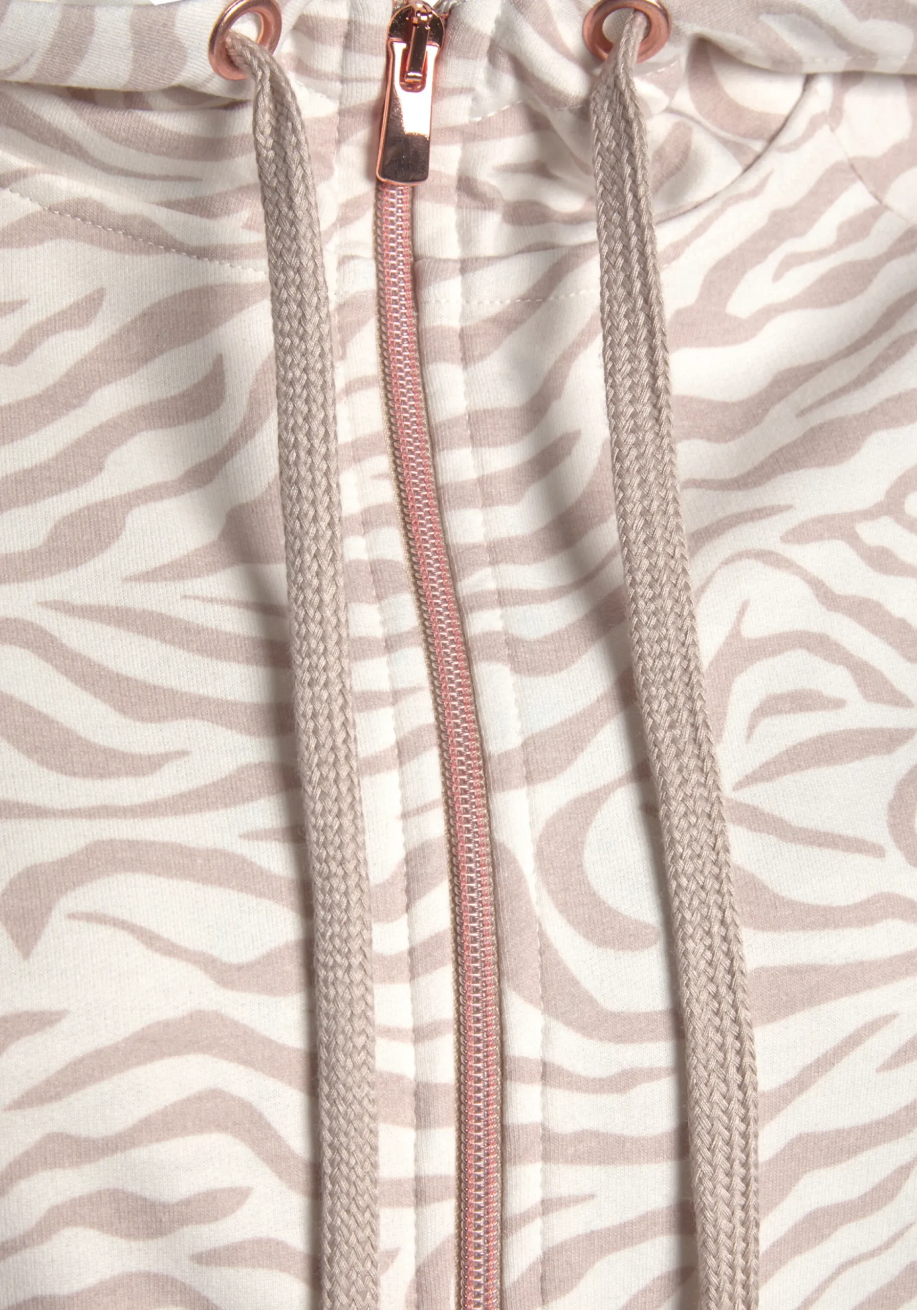 Shirts|LASCANA Kapuzensweatjacke beige-nougat