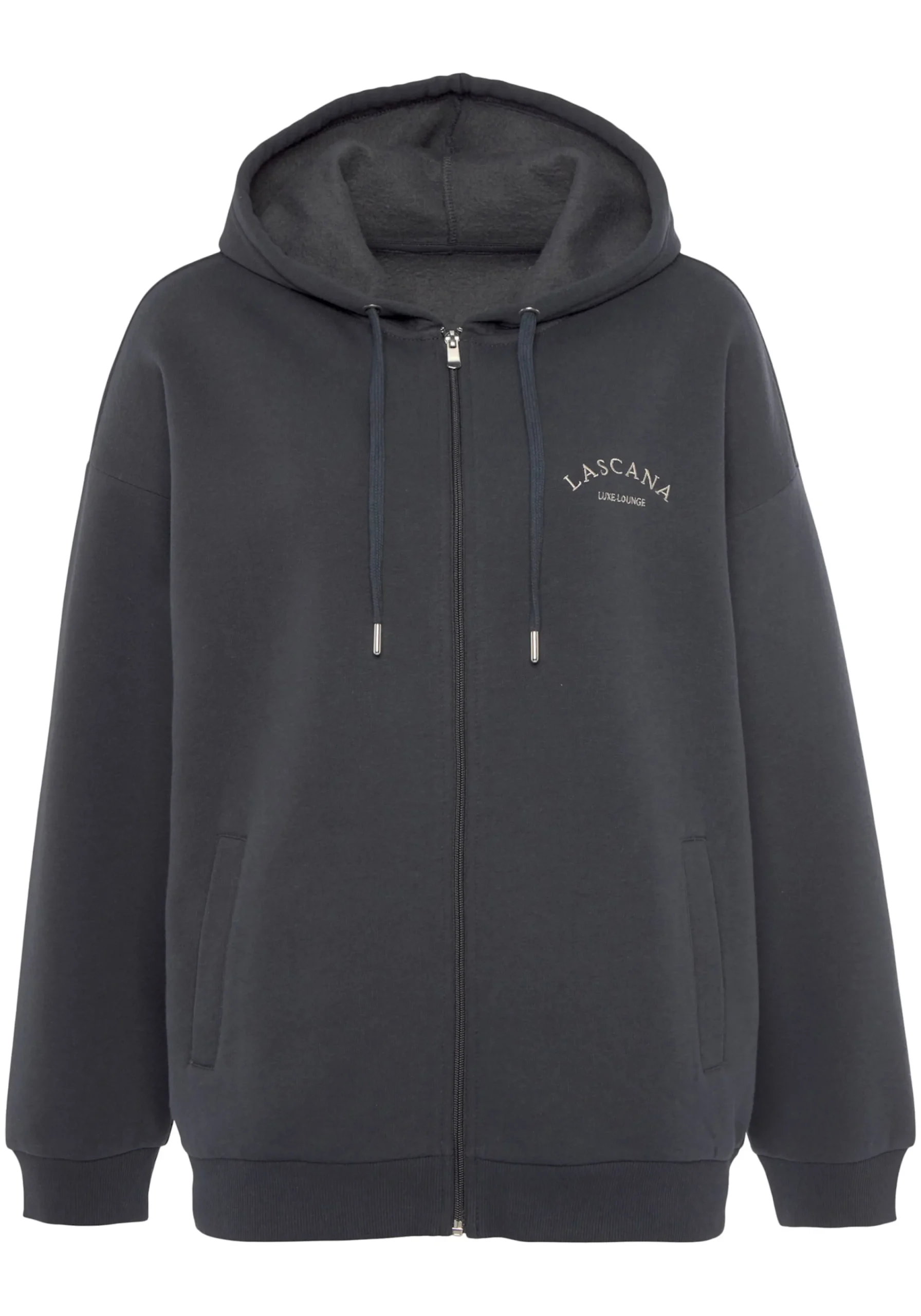 Homewear|LASCANA Kapuzensweatjacke anthrazit