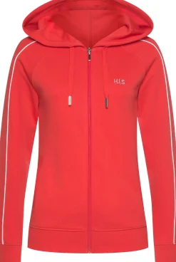 Homewear|Homewear|H.I.S Kapuzensweatjacke rot