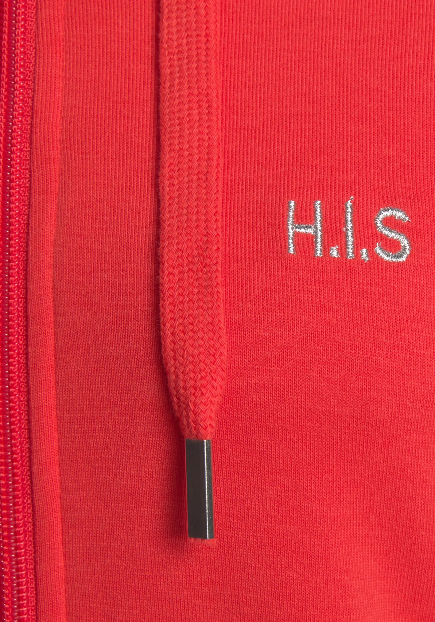 Homewear|Homewear|H.I.S Kapuzensweatjacke rot