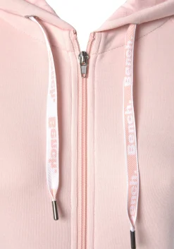 Homewear|Homewear| Kapuzensweatjacke rosa-weiß