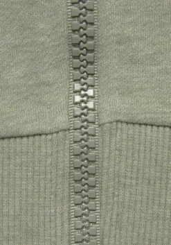 Strandmode|Elbsand Kapuzensweatjacke grünmeliert