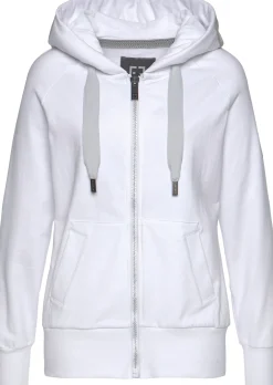 Jacken|Elbsand Kapuzensweatjacke weiß