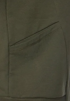 Jacken|Shirts| Kapuzensweatjacke dunkelgrün