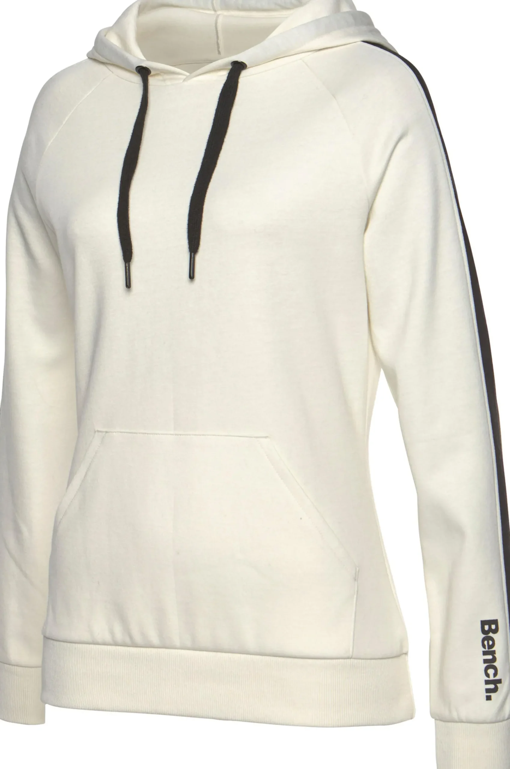 Homewear|Pullover| Kapuzensweatshirt ecru-schwarz