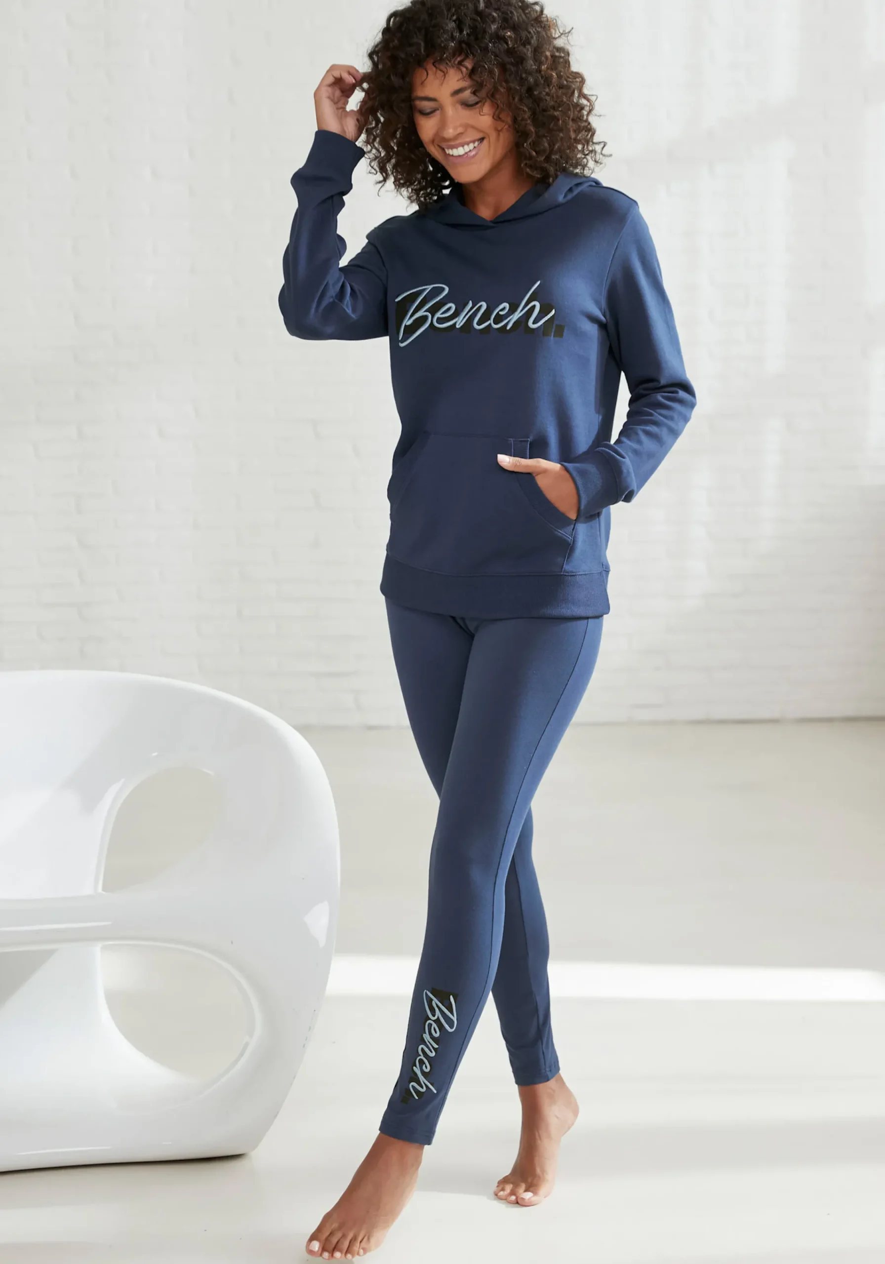 Pullover| Kapuzensweatshirt navy