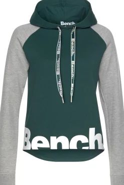 Pullover| Kapuzensweatshirt dunkelgrün-grau