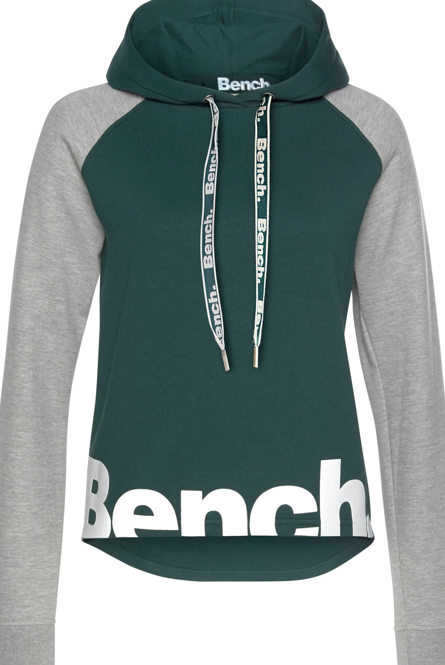 Pullover| Kapuzensweatshirt dunkelgrün-grau