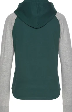 Pullover| Kapuzensweatshirt dunkelgrün-grau