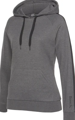 Pullover| Kapuzensweatshirt anthrazit-meliert-schwarz