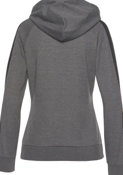 Pullover| Kapuzensweatshirt anthrazit-meliert-schwarz