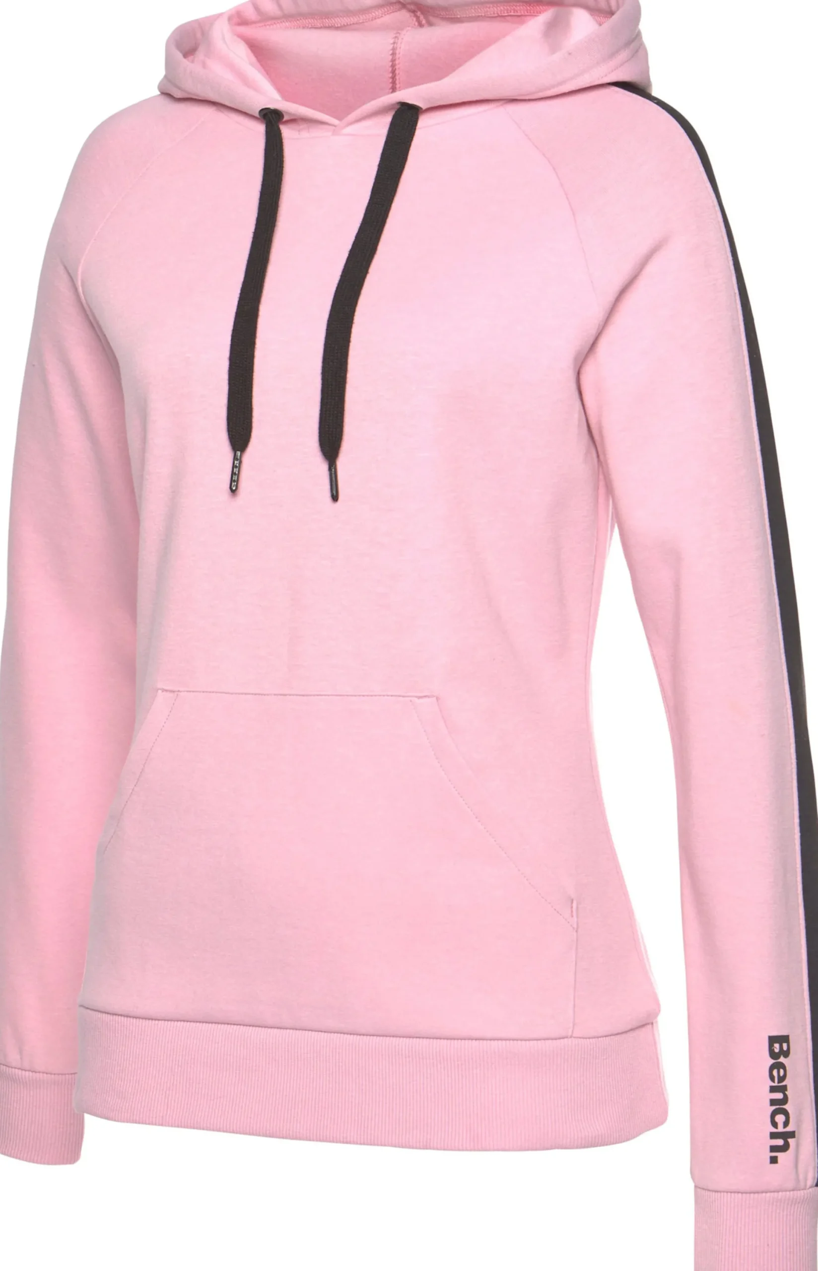 Pullover|Shirts| Kapuzensweatshirt rosa-schwarz