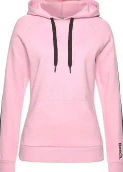 Pullover|Shirts| Kapuzensweatshirt rosa-schwarz