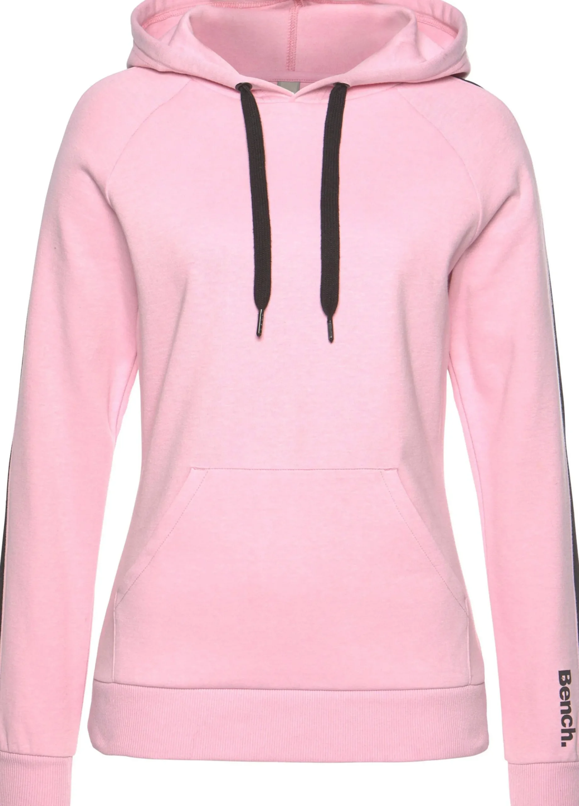 Pullover|Shirts| Kapuzensweatshirt rosa-schwarz