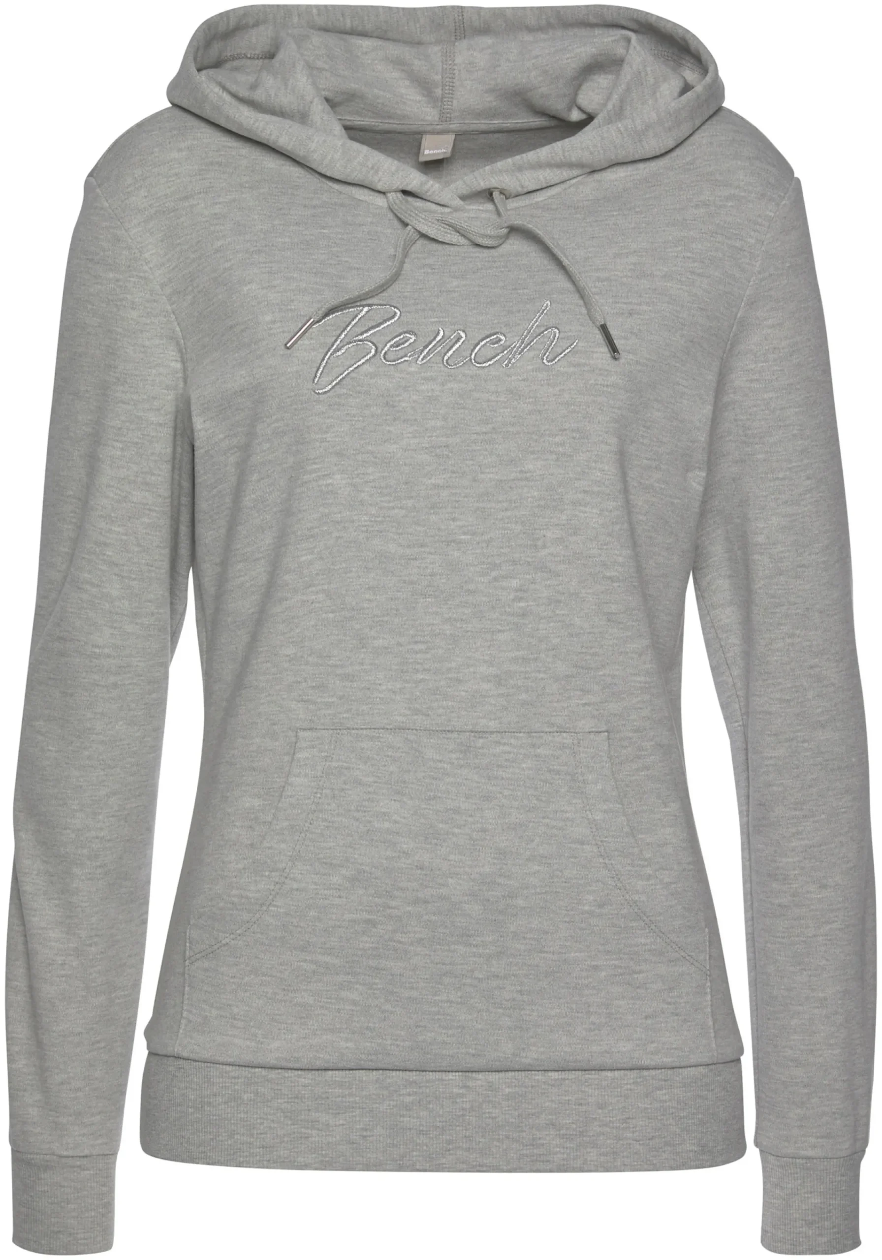 Pullover| Kapuzensweatshirt hellgrau-meliert