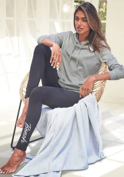 Pullover| Kapuzensweatshirt hellgrau-meliert