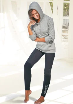Pullover| Kapuzensweatshirt hellgrau-meliert