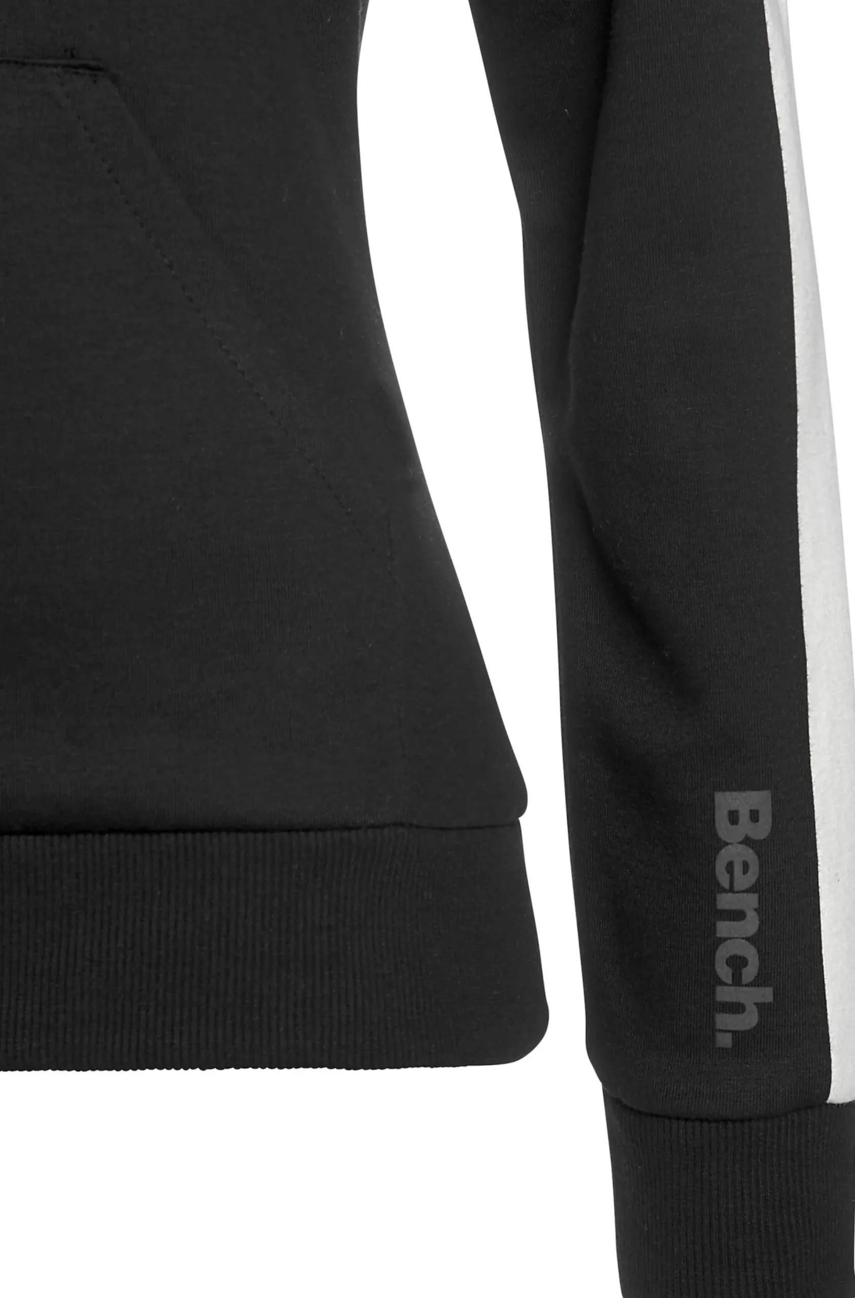 Pullover|Shirts| Kapuzensweatshirt schwarz-weiß