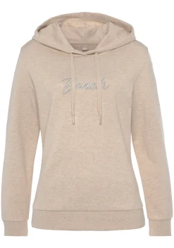 Pullover|Shirts| Kapuzensweatshirt beigemeliert
