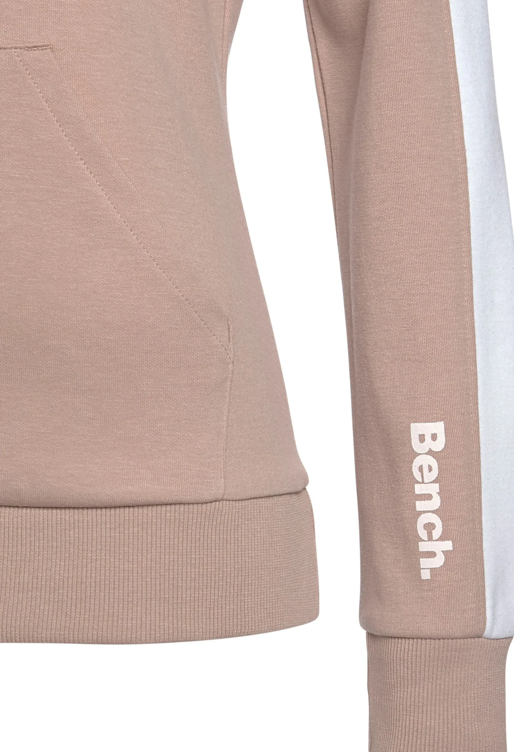 Pullover|Shirts| Kapuzensweatshirt beige-weiß