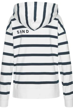 Strandmode|Pullover|Elbsand Kapuzensweatshirt weiß-marine
