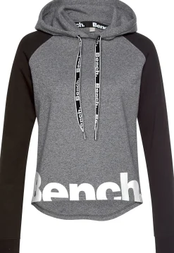 Pullover|Shirts| Kapuzensweatshirt grau-schwarz