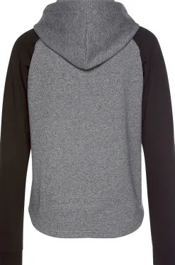 Pullover|Shirts| Kapuzensweatshirt grau-schwarz