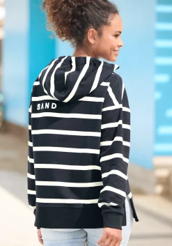 Pullover|Shirts|Elbsand Kapuzensweatshirt marine-weiß