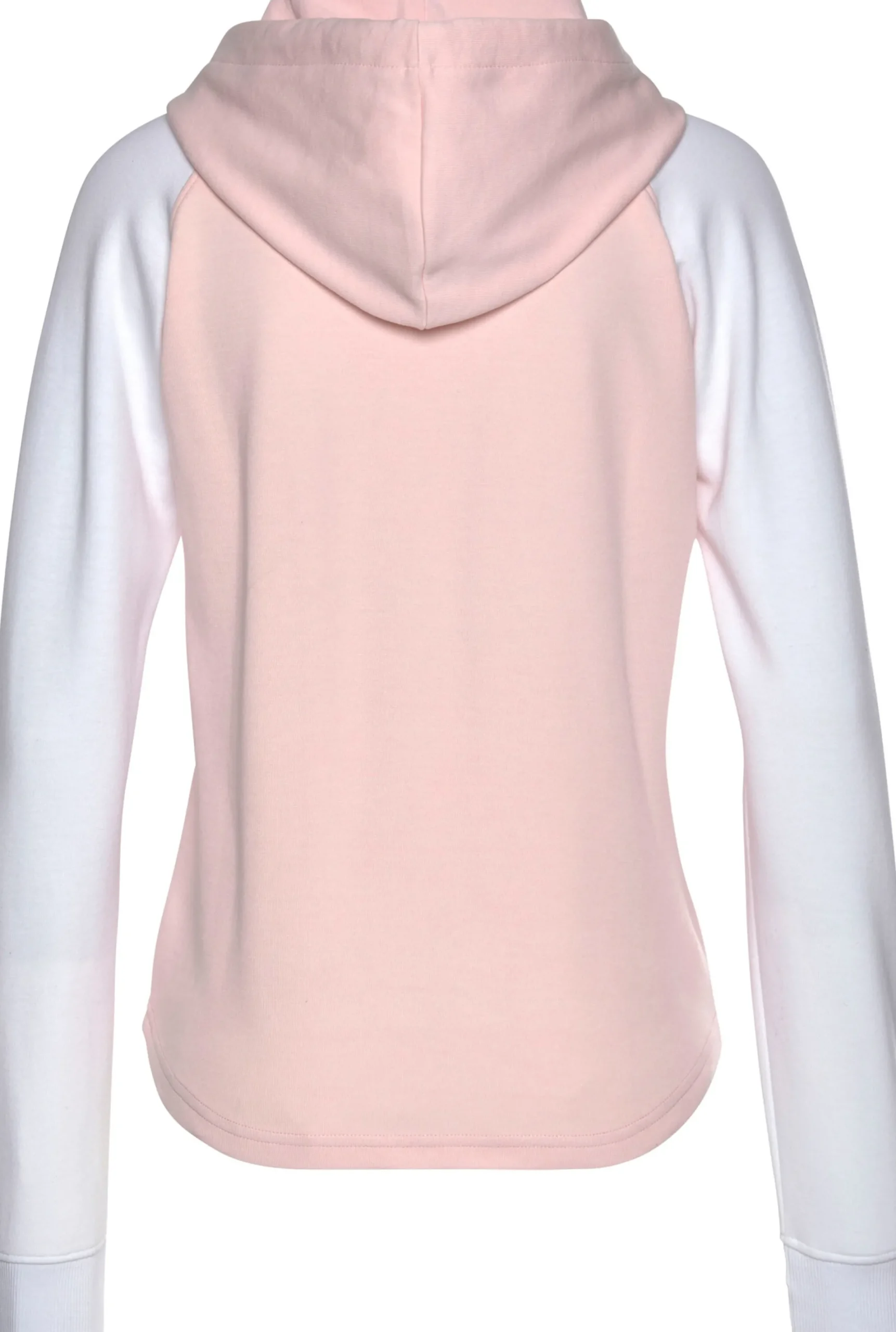 Pullover| Kapuzensweatshirt weiß-rosa