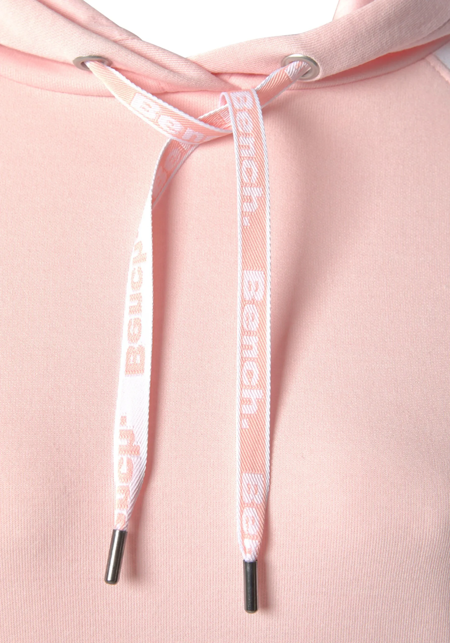Pullover| Kapuzensweatshirt weiß-rosa