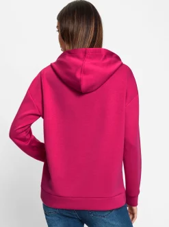 Shirts|heine Kapuzensweatshirt mit Schriftzug pink