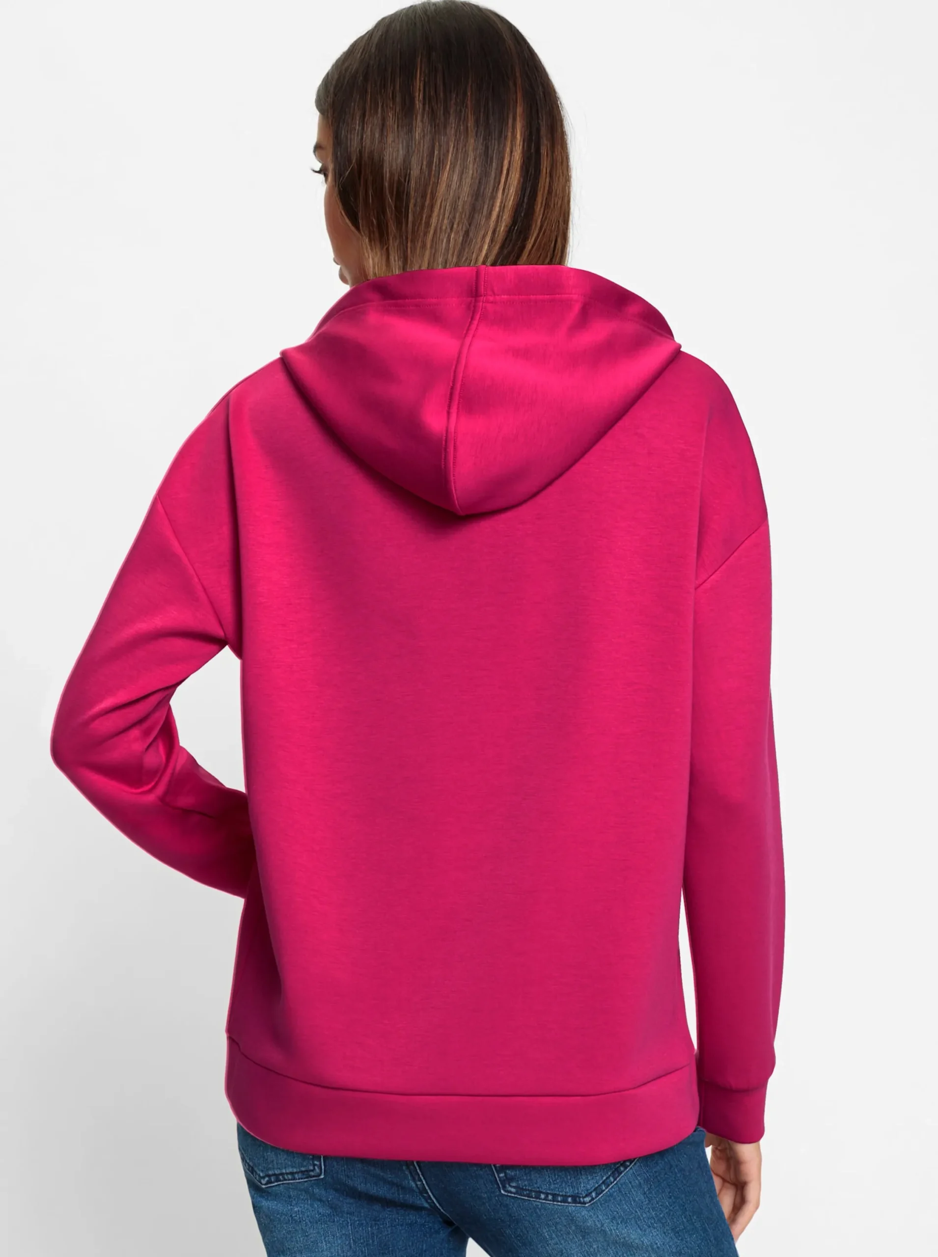 Shirts|heine Kapuzensweatshirt mit Schriftzug pink