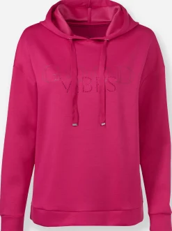 Shirts|heine Kapuzensweatshirt mit Schriftzug pink